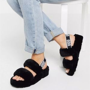 UGG Oh Yeah double strap flat sandals in black